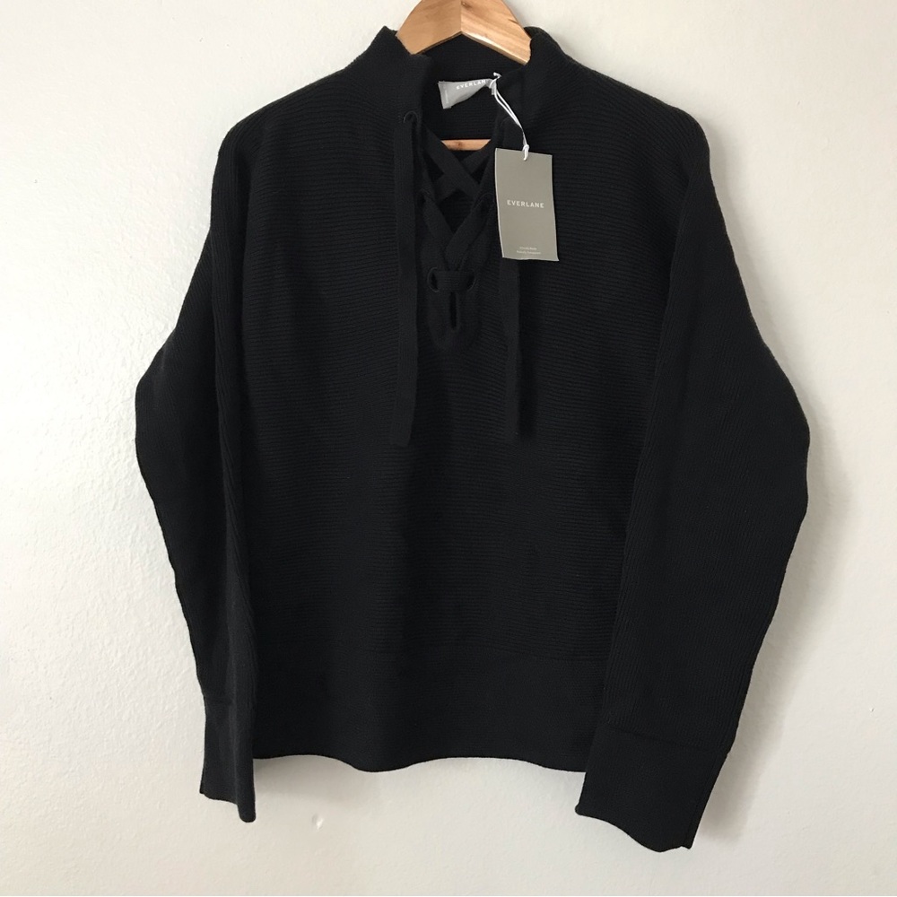 Women’s Everlane The Lace-Up Smock Sweater Size XS